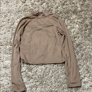 Women's Tan Long Sleeve Top